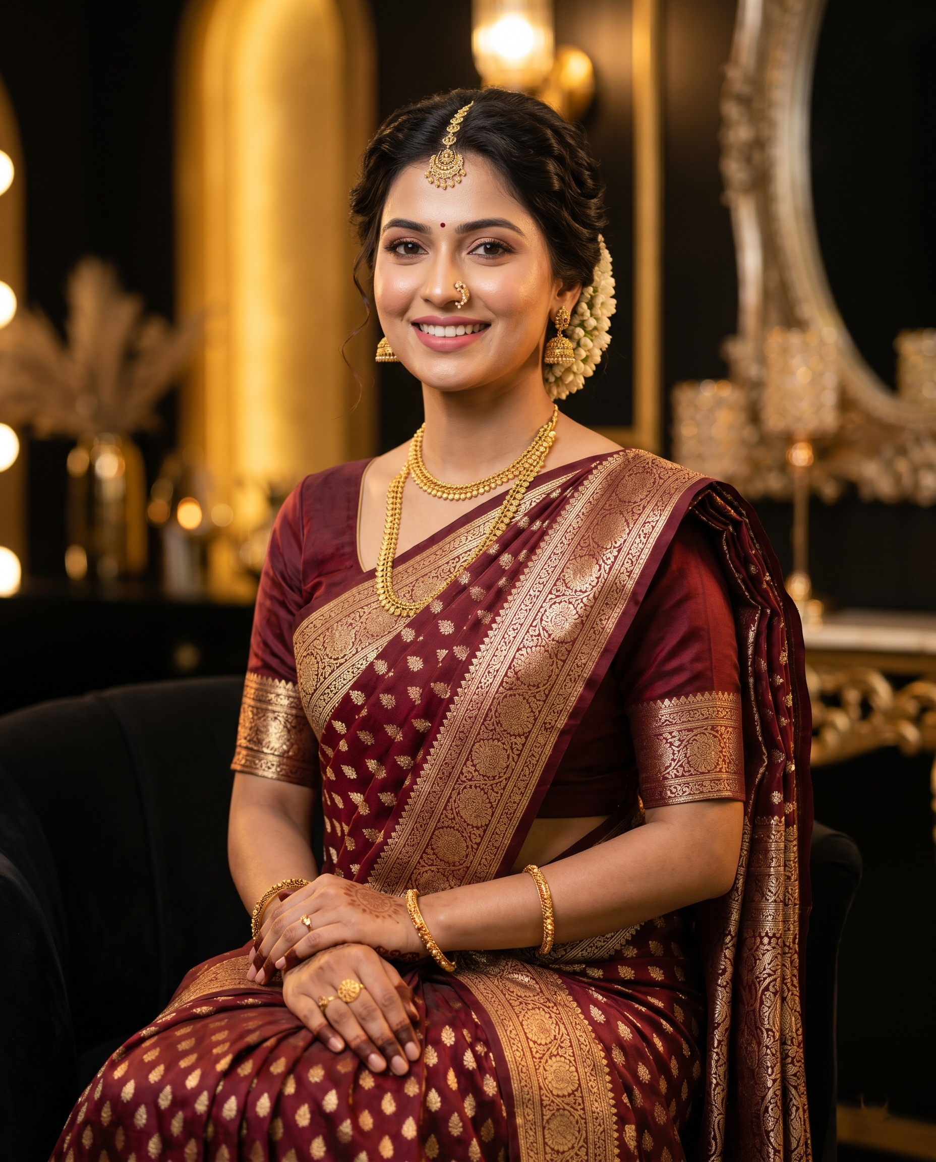 Saree Draping Elegance — The Bride Story